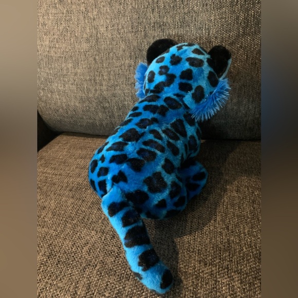 The Petting Zoo Black and Blue Leopard Plush - Picture 3 of 7